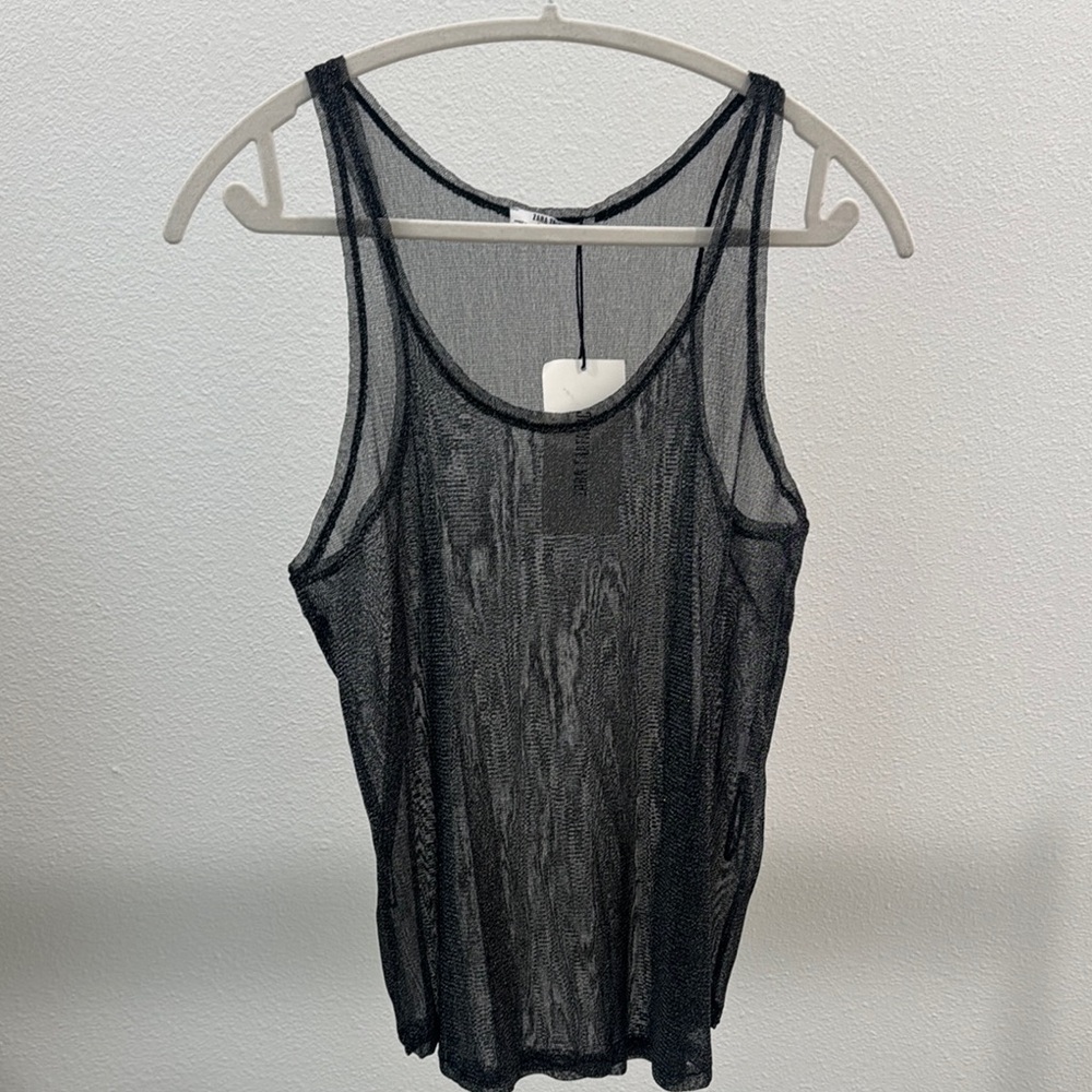 Chic Sheer Black Sleeveless Top